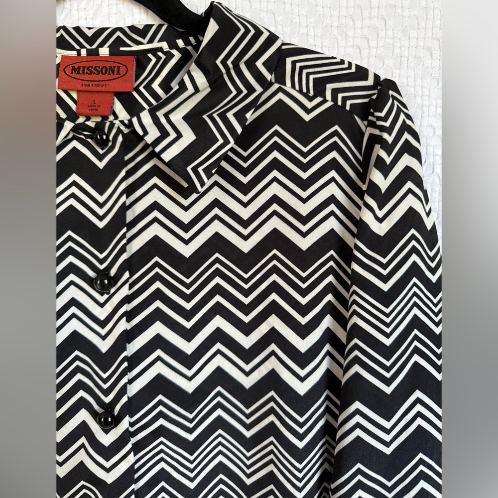 Missoni for Target Mare Stripe Blouse in Black and White SZ L